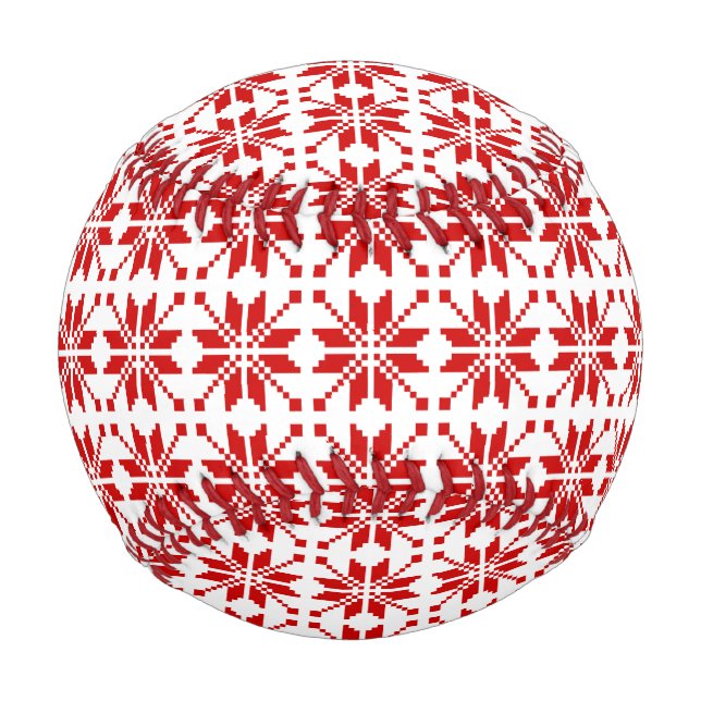 Xmas Snowflake Weihnachtsmuster Baseball (Vorderseite)