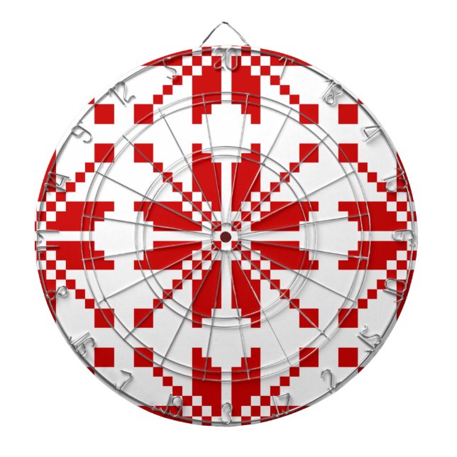 Xmas Snowflake Weihnachtsmuster Dartscheibe (vorne)