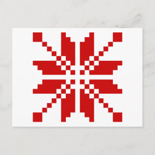 Xmas Snowflake Weihnachtsmuster Feiertagspostkarte