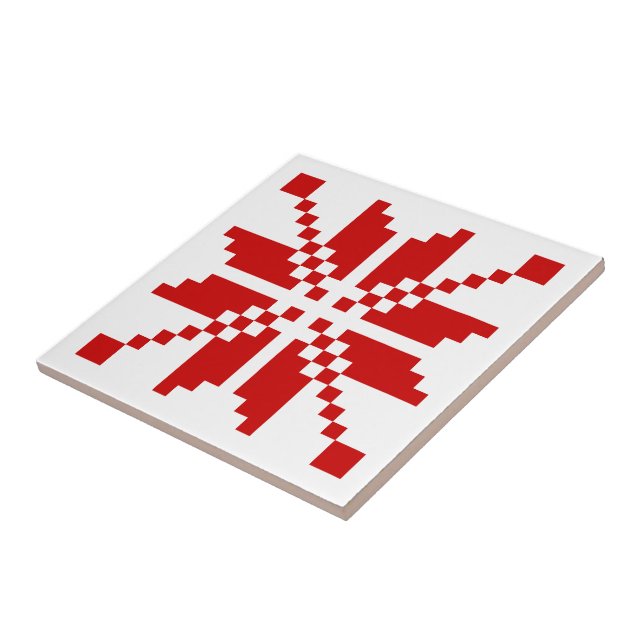 Xmas Snowflake Weihnachtsmuster Fliese (Seite)