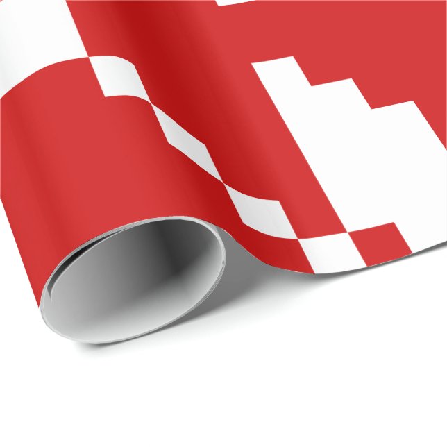 Xmas Snowflake Weihnachtsmuster Geschenkpapier (Rolleneckpunkt)