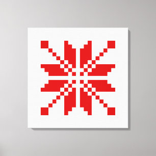 Xmas Snowflake Weihnachtsmuster Leinwanddruck