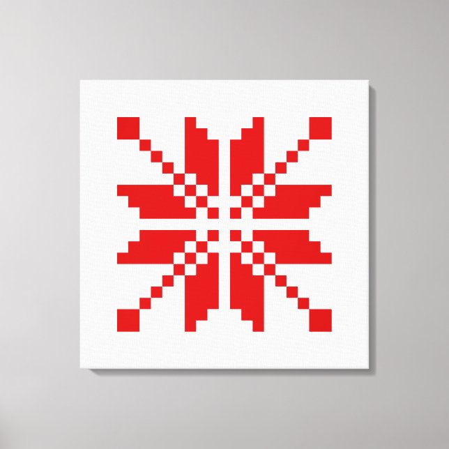Xmas Snowflake Weihnachtsmuster Leinwanddruck (Vorderseite)