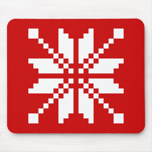 Xmas Snowflake Weihnachtsmuster Mousepad (Vorne)