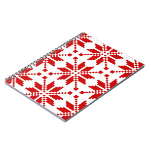 Xmas Snowflake Weihnachtsmuster Notizblock