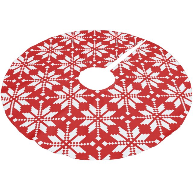 Xmas Snowflake Weihnachtsmuster Polyester Weihnachtsbaumdecke (Schrägansicht)