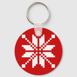 Xmas Snowflake Weihnachtsmuster Schlüsselanhänger