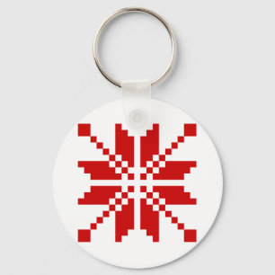 Xmas Snowflake Weihnachtsmuster Schlüsselanhänger
