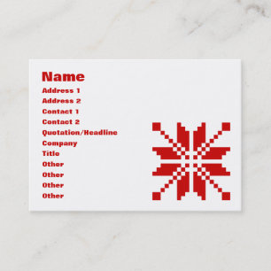 Xmas Snowflake Weihnachtsmuster Visitenkarte