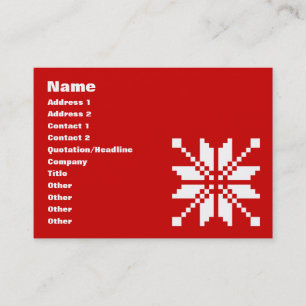 Xmas Snowflake Weihnachtsmuster Visitenkarte