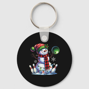 Xmas Snowman Bowling Ll und Button Weihnachten Schlüsselanhänger