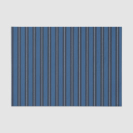 Xmas Snowy Triple Blue Vertical Stripes Seidenpapier