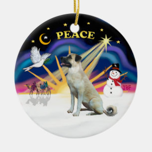 Xmas-Sonnenaufgang - Anatolischer Hirtenhund - sch Keramikornament