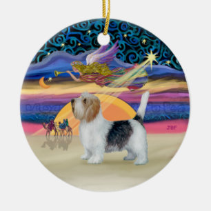 Xmas Star - Petit Basset 9 Keramikornament