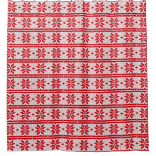 Xmas Stricken nahtloses Muster 1 + Ihre Ideen Duschvorhang