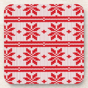 Xmas Stricken nahtloses Muster 1 + Ihre Ideen Getränkeuntersetzer