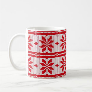 Xmas Stricken nahtloses Muster 1 + Ihre Ideen Kaffeetasse