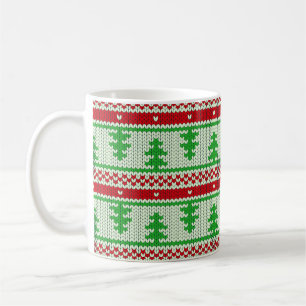 Xmas Stricken nahtloses Muster 2 + Ihre Ideen Kaffeetasse