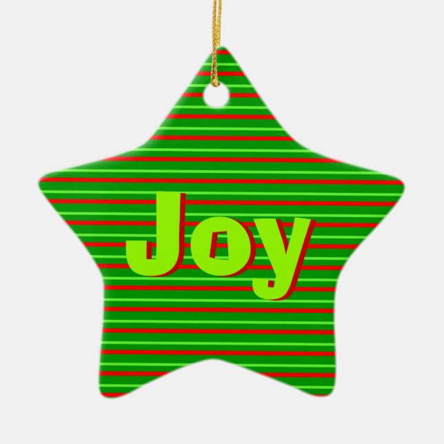 Xmas Stripe Keramikornament (Vorne)