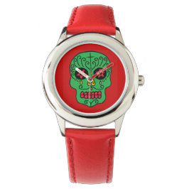 Xmas Sugar Skull Armbanduhr