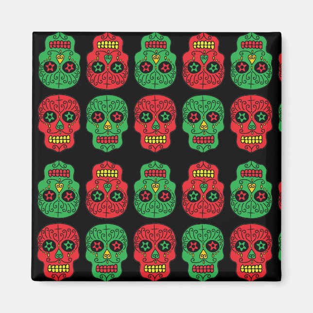 Xmas Sugar Skulls Magnet (Vorne)