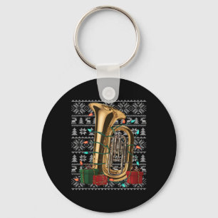 Xmas Sweater Style Ugly Musical Tuba Weihnachten Schlüsselanhänger