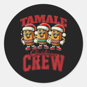 Xmas Tamale Food Funny mexikanisches Weihnachtsfes Runder Aufkleber