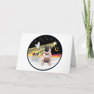 Xmas-Taube (R) - Mops 1 Feiertagskarte