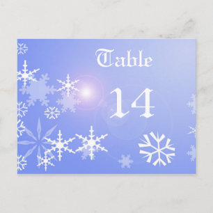 Xmas-Tischnummer Postkarte