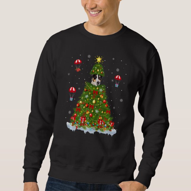 Xmas Tree Decorations Santa Wire Fox Terrier Dog C Sweatshirt (Vorderseite)