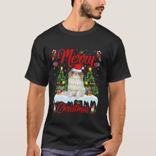 Xmas Tree Lighting Santa Japanischer Chin Hund Mer T-Shirt