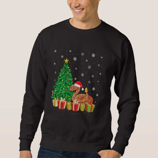Xmas Tree Lighting Weihnachtsmannmütze Rattlesnake Sweatshirt (Vorderseite)