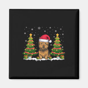Xmas Tree Lights Cairn Terrier Dog Weihnachten Magnet