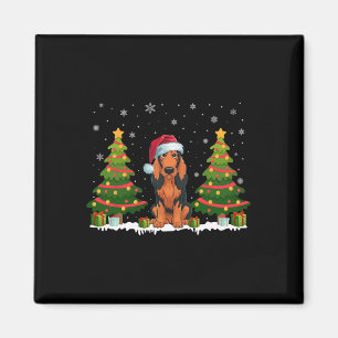 Xmas Tree Lights Konferenhund Hund Weihnachtsmannm Magnet