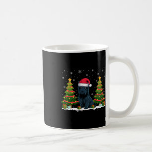 Xmas Tree Lights Scottie Dog Weihnachtsmannmütze W Kaffeetasse