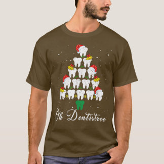 Xmas Tree Oh Dentistree Hygienist Zahnärztin Chris T-Shirt