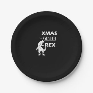 Xmas Tree Rex - Funny Dinosaur Weihnachtsfeiertage Pappteller