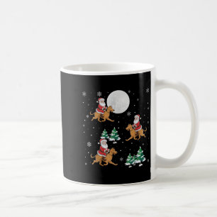 Xmas Tree Santa Riding Irish Wolfhound Dog Funny C Kaffeetasse