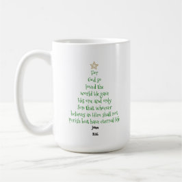 Xmas Tree Scripture Verse (John 3:16) Kaffeetasse