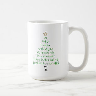 Xmas Tree Scripture Verse (John 3:16) Kaffeetasse