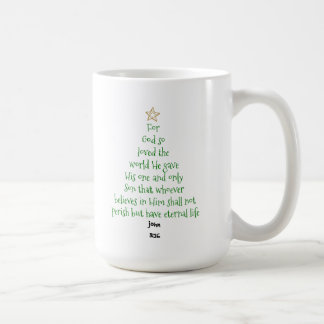 Xmas Tree Scripture Verse (John 3:16) Kaffeetasse