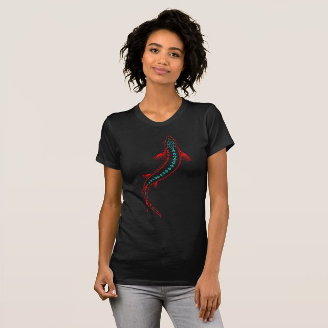 - XMAS TRIBAL STURGEON FISH - SWIMMINGSTURGEON T-Shirt (Vorne ganz)