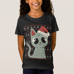 Xmas Ugly Sweater Funny Christmas Cat T-Shirt