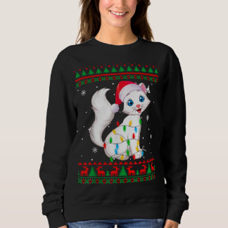 Xmas Ugly Sweater Weihnachtsbeleuchtung Cat Kitten Sweatshirt