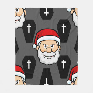 Xmas vampire santa claus särge fleecedecke