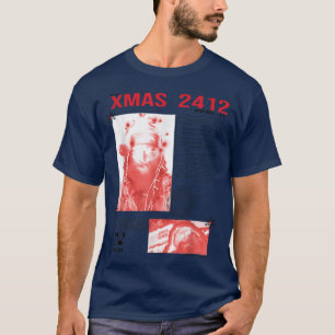 Xmas Vaporwave Weihnachtsdesign Santa Claus Street T-Shirt