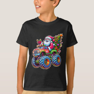 Xmas Weihnachtsmann fährt lustigen Weihnachts-Mons T-Shirt