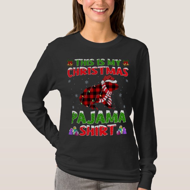 Xmas Weihnachtsmannmütze Das ist mein Froschfestiv T-Shirt (Vorderseite)