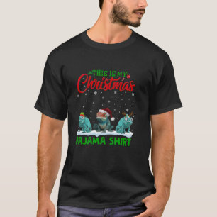 Xmas Weihnachtsmannmütze Reindeer Chameleon Christ T-Shirt