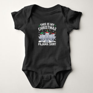 Xmas Weihnachtsmannmütze Reindeer Rhino Christmas  Baby Strampler